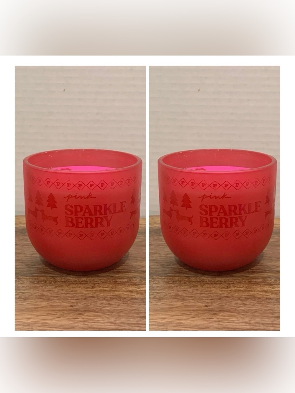 Victoria's Secret PINK Sparkle Berry Candle ( Lot of 2 )